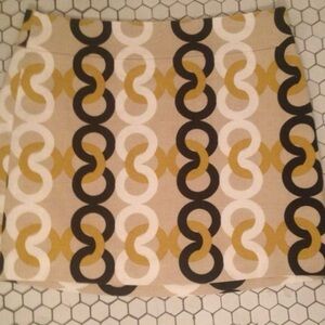 J.Crew Retro Geometric Print Mini Skirt – Mustard, Black & Cream – Size 4